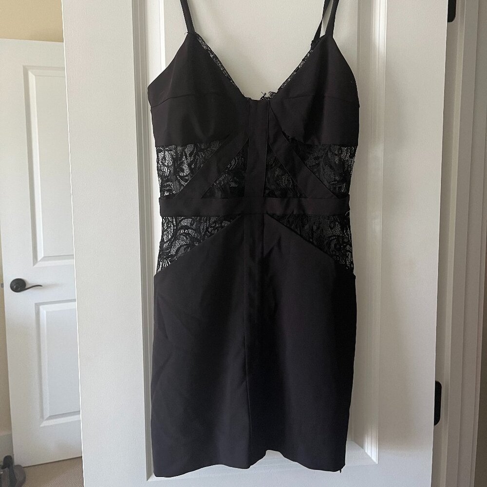 bebe Black Mini Cocktail Dress